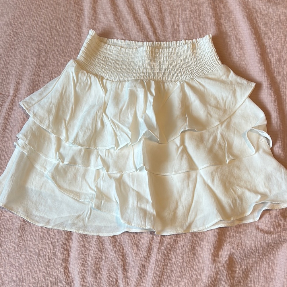 white ruffle skirt